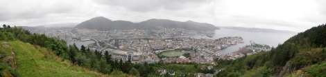 Bergen, from the top of Fløyen!